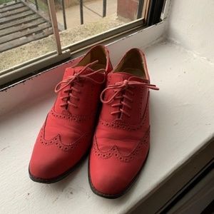 Cole Haan Red Reflective Skylar Oxfords